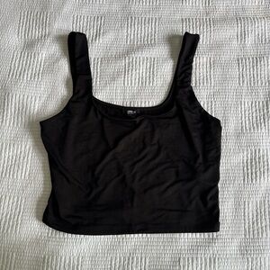 Express Black Fitted Crop Tank Top